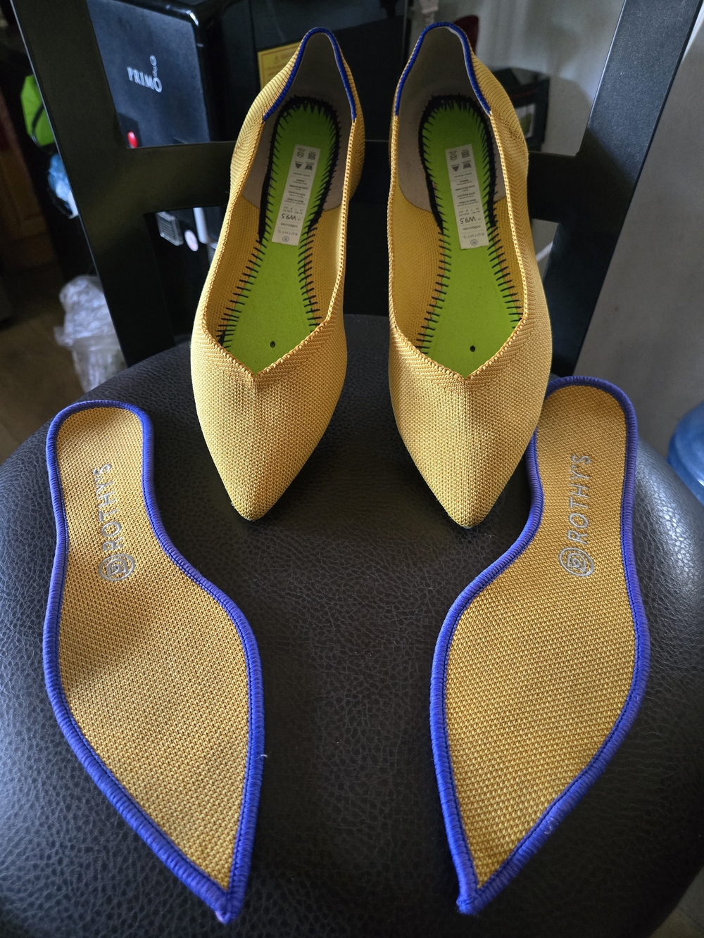 Rothy's Mustard Yellow Pointed-Toe Flats - Picture 7 of 8